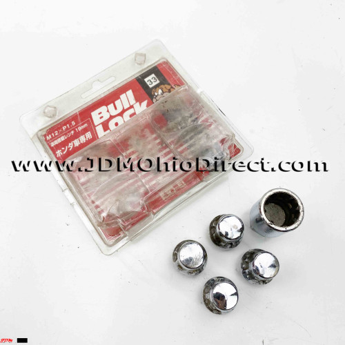 JDM 4pc Bull Lock Locking Lug Nut Set 
